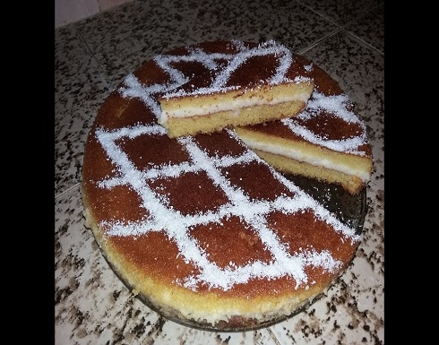 طريقة عمل بسبوسة بالكريمة..فيديو طريقة عمل بسبوسة بالكريمة..فيديو