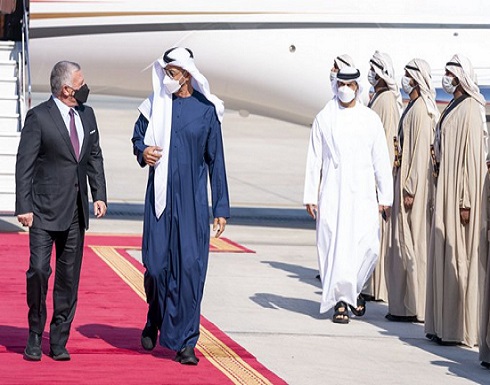 الملك وولي العهد يستقبلان ولي عهد أبوظبي لدى وصوله مطار ماركا الملك وولي العهد يستقبلان ولي عهد أبوظبي لدى وصوله مطار ماركا