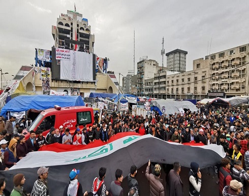 مليونية في العراق.. بدء توافد المحتجين إلى ساحة التحرير مليونية في العراق.. بدء توافد المحتجين إلى ساحة التحرير