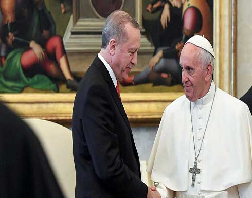 أردوغان للبابا فرانسيس: إسرائيل لا تستهدف الفلسطينيين فقط بل كل المسلمين والمسيحيين والبشرية أردوغان للبابا فرانسيس: إسرائيل لا تستهدف الفلسطينيين فقط بل كل المسلمين والمسيحيين والبشرية