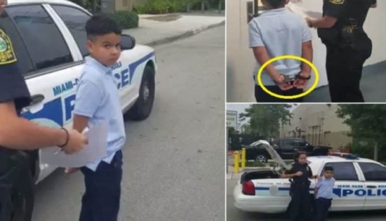 فيديو.. توقيف طفل “بعمر 7 سنوات” مقيد اليدين عقب ضرب معلمته بأمريكا فيديو.. توقيف طفل “بعمر 7 سنوات” مقيد اليدين عقب ضرب معلمته بأمريكا