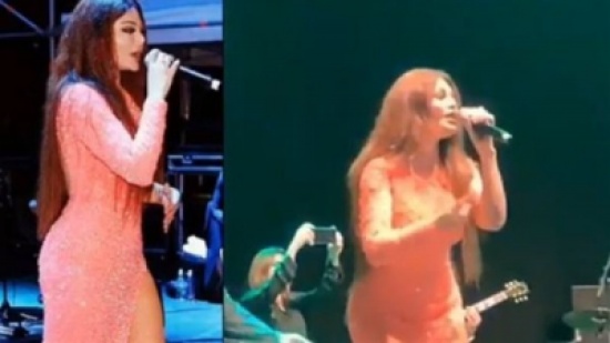 رد فعل غريب من هيفاء وهبي بعد تعرضها لـ موقف محرج على المسرح رد فعل غريب من هيفاء وهبي بعد تعرضها لـ موقف محرج على المسرح