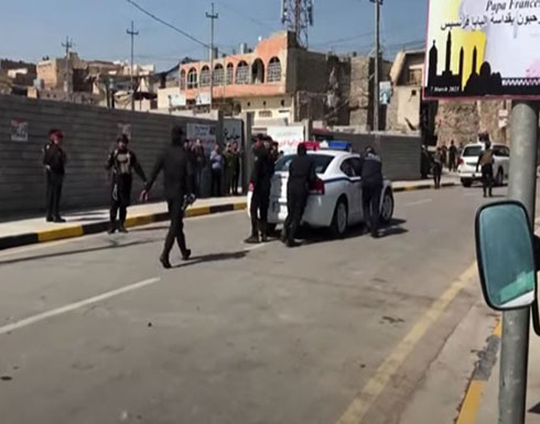 بالفيديو .. تعطل سيارة شرطة تقود موكب البابا في الموصل بالفيديو .. تعطل سيارة شرطة تقود موكب البابا في الموصل